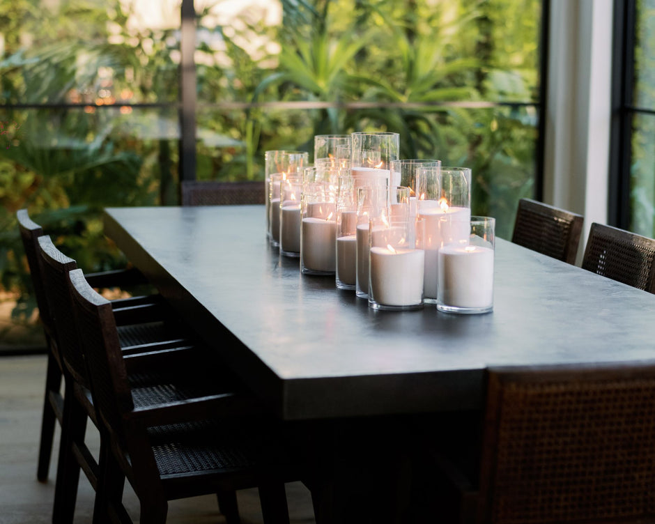 Elegant candle vases for home decor.