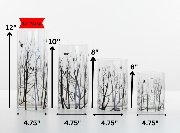 Vogue Candles Noir 12" Vase + 5 Lbs. Granules Bundle