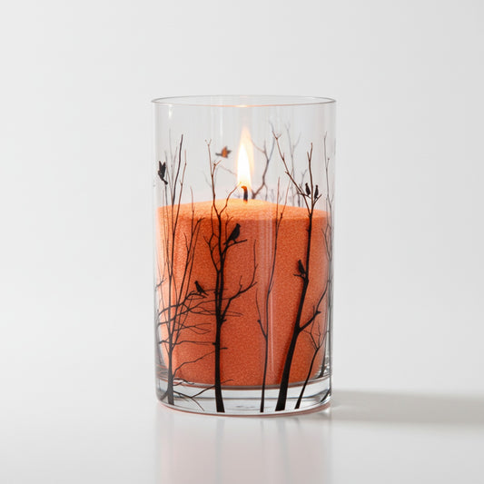 Vogue Candles Noir 8" Vase + 2 Lbs. Granules Bundle