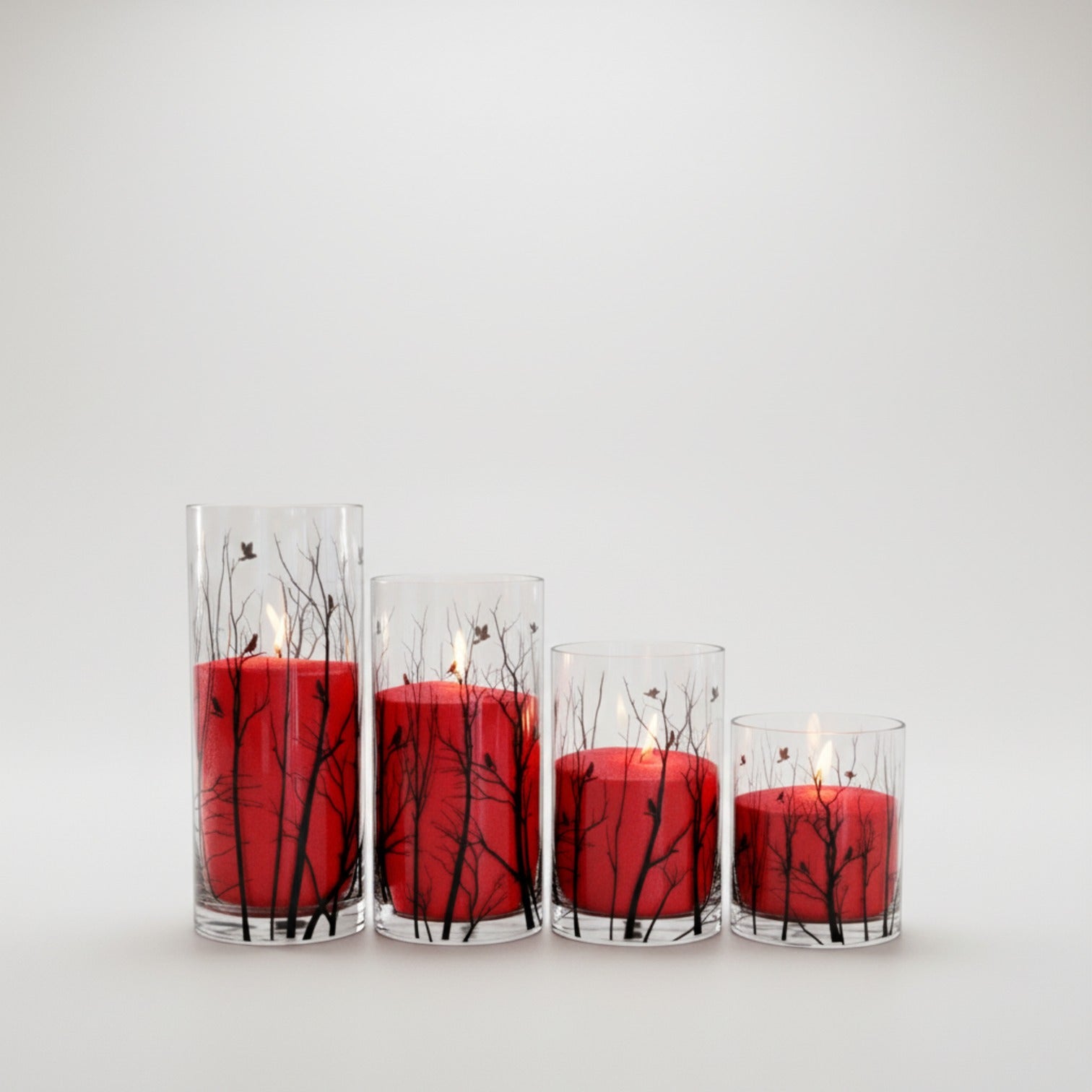 Vogue Candles PLUS (4 Noir Vase Set + 15 Lbs. of Granules)
