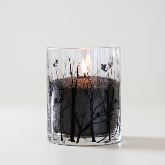 Vogue Candles Noir 6" Vase + 1 Lbs. Granules Bundle