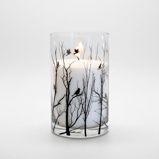 Vogue Candles Noir 8" Vase + 2 Lbs. Granules Bundle