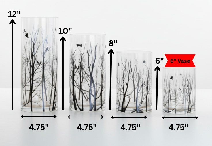 Vogue Candles Noir 6" Vase + 1 Lbs. Granules Bundle