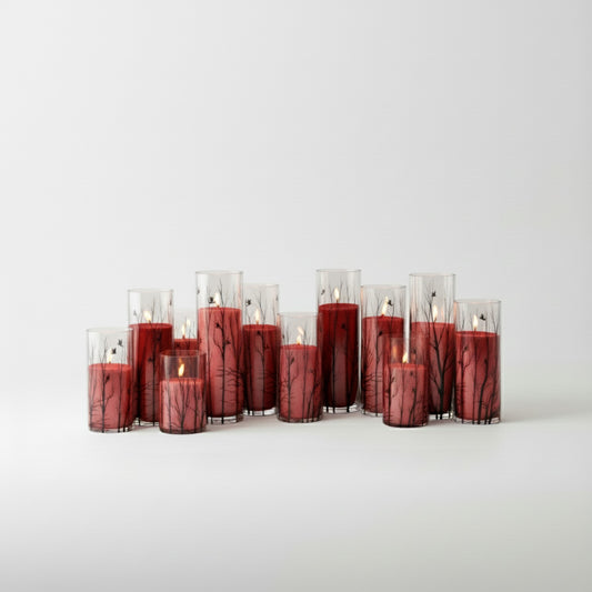 Vogue Candles Grand (3 Full Sets of 4 Noir Vases [12 total] + 55 Lbs. of Granules)