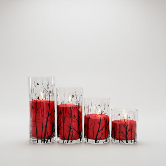 Vogue Candles PLUS (4 Noir Vase Set + 15 Lbs. of Granules)
