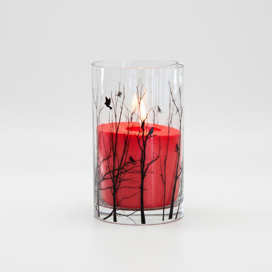 Vogue Candles Noir 8" Vase + 2 Lbs. Granules Bundle