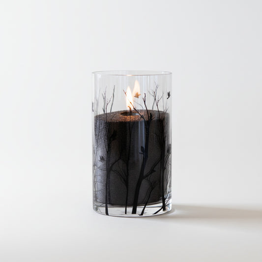 Vogue Candles Noir 8" Vase + 2 Lbs. Granules Bundle